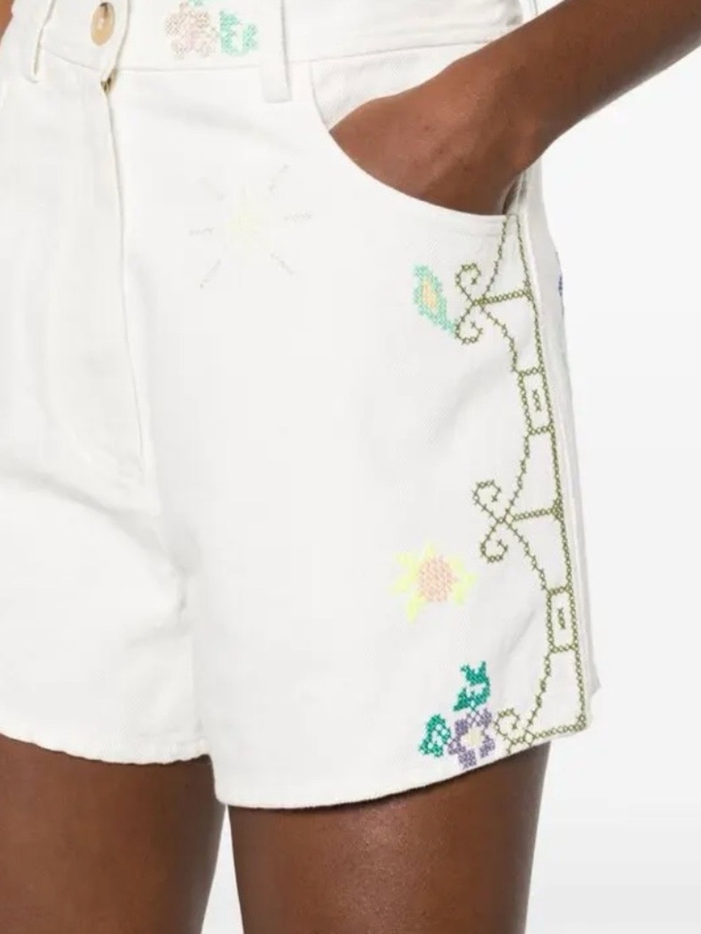 forte_forte White Embroidered Women’s Denim Shorts NWT SIZE 1 - US 4 $480 MSRP